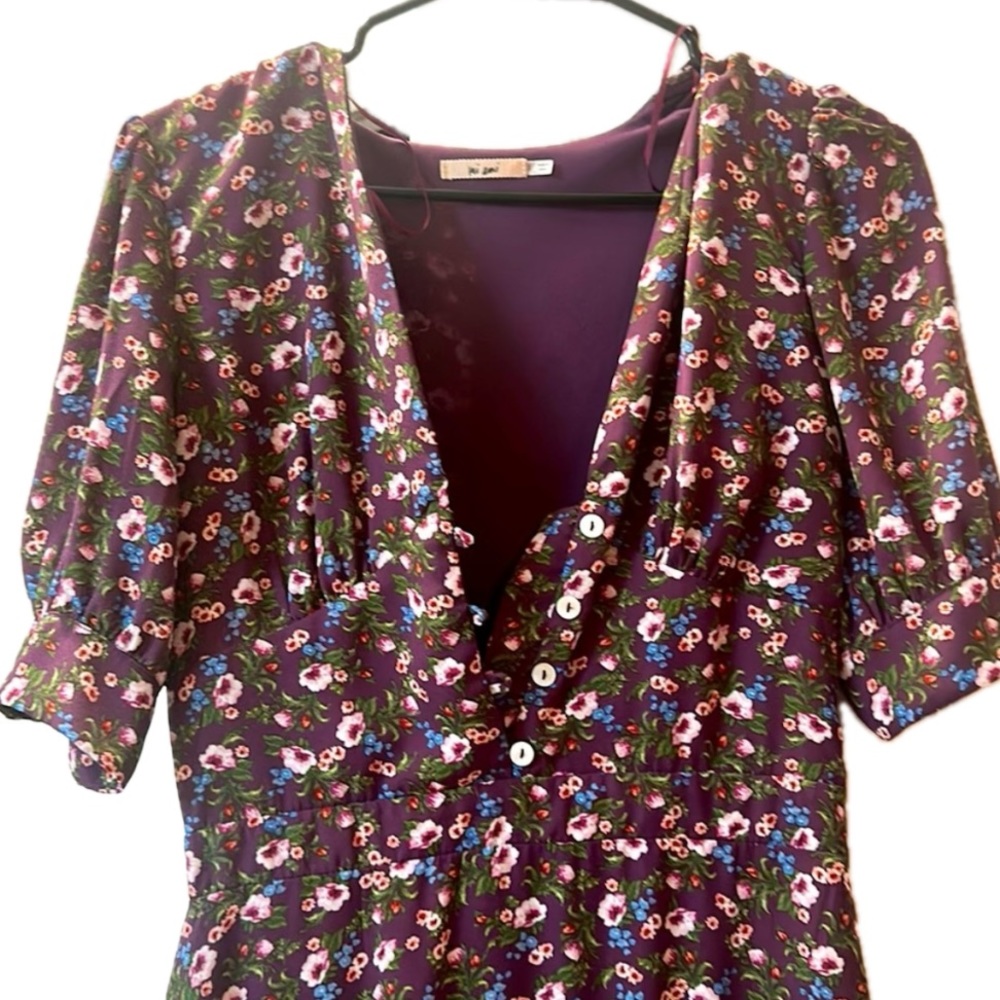 Mi Ami Purple Floral Dress